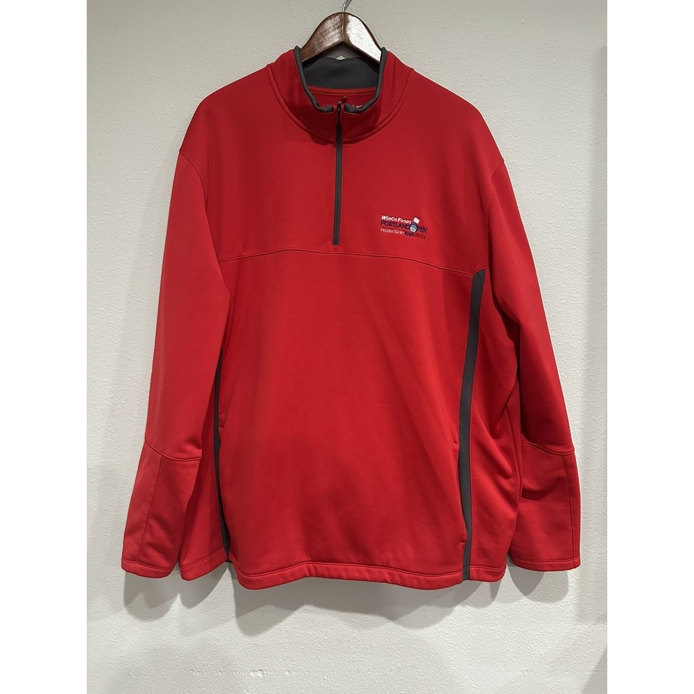 Nike Golf Men's Red Quarter Zip Winco Foods Portland Open‎ Size XXL